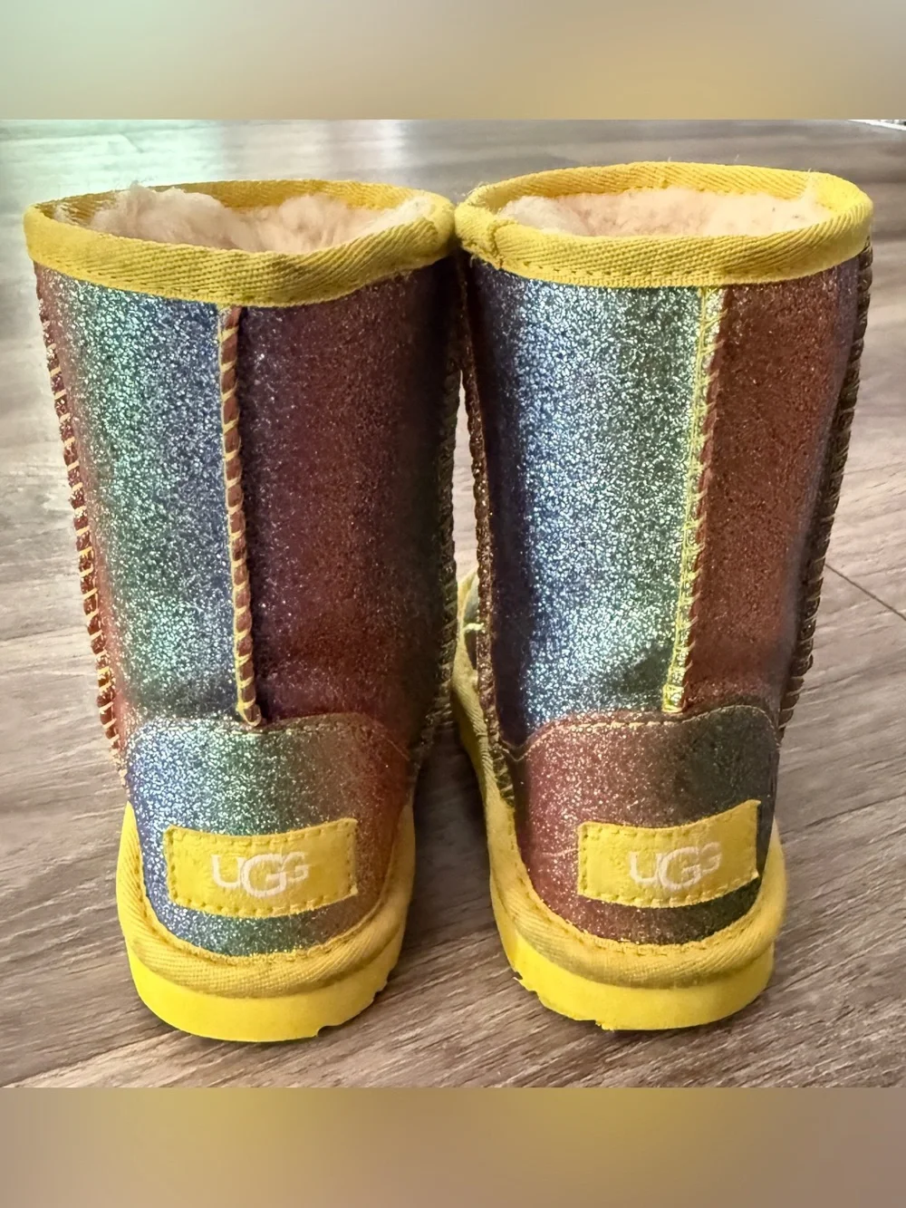 UGG Kids Classic II Rainbow Glitter boots